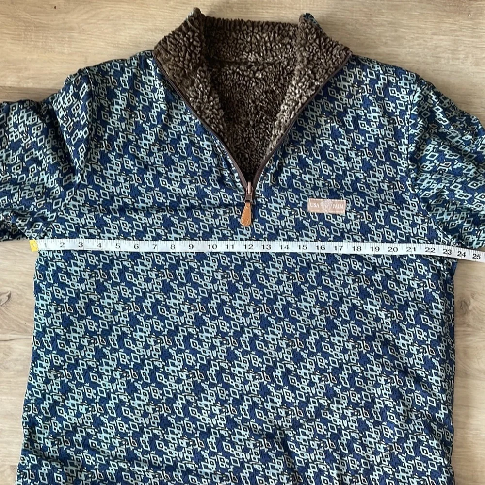 USA PALM Reversible Sherpa 1/4 zip sz M-L
